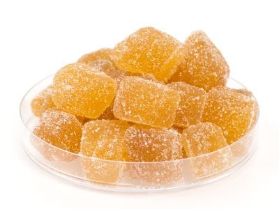 Ginger Cubes of granulated sugar